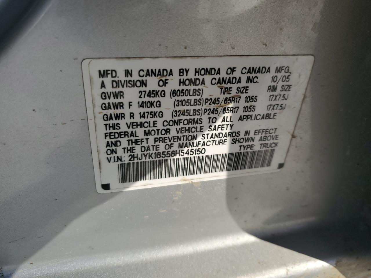 2006 Honda Ridgeline - Image 12