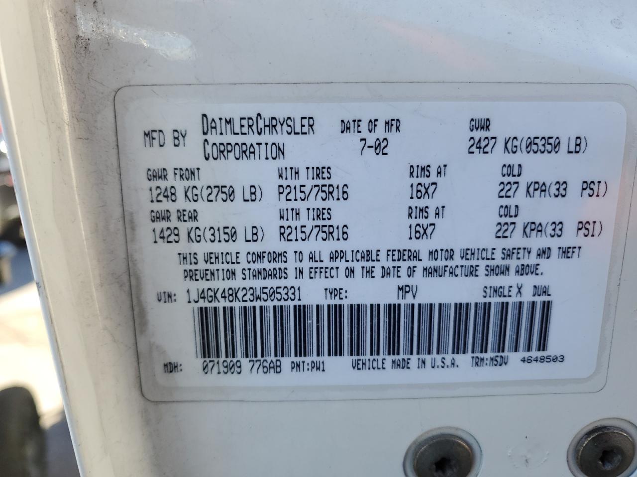 2003 Jeep Liberty (North America) - Image 13