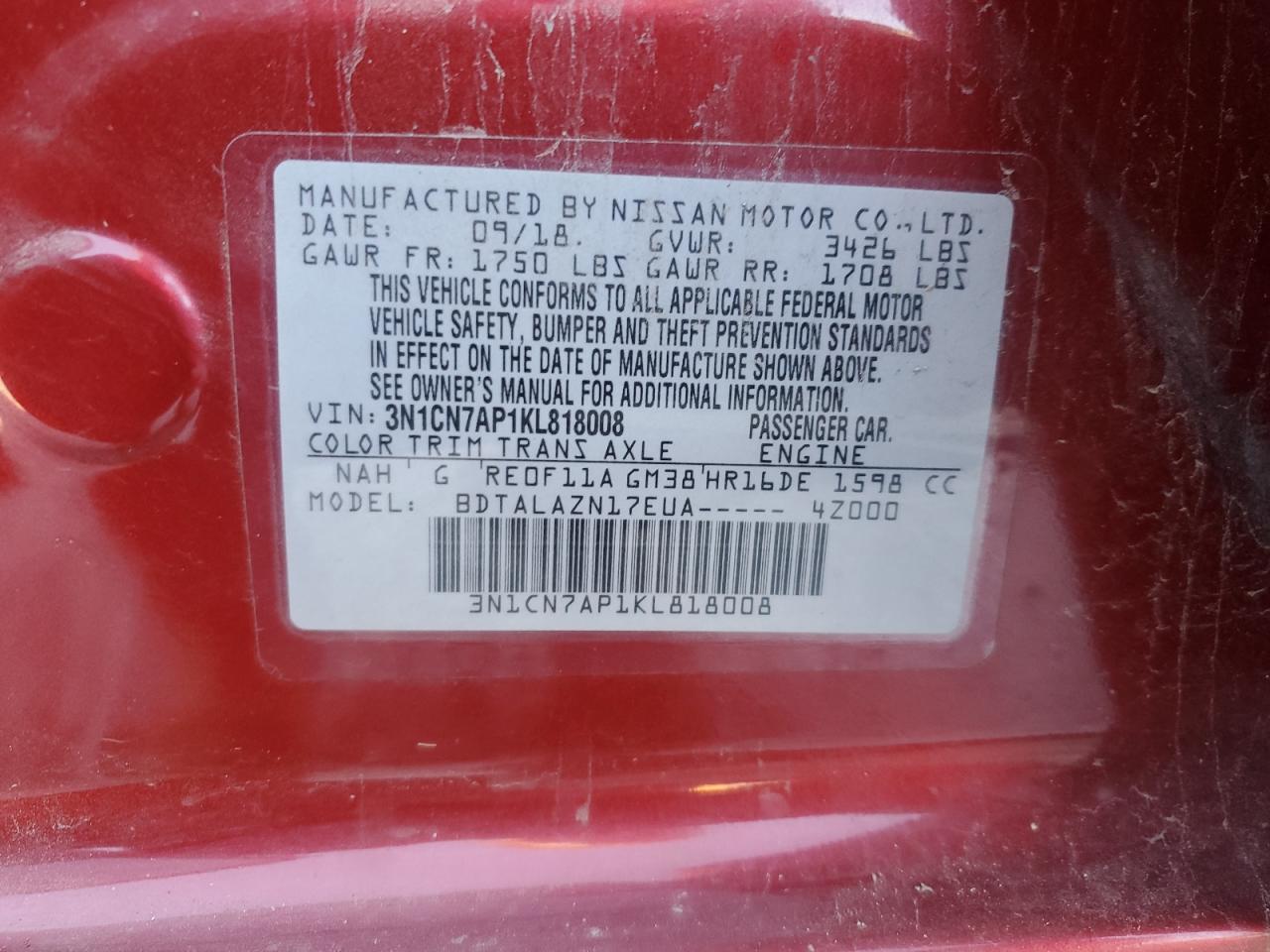 2019 Nissan Versa - Image 13