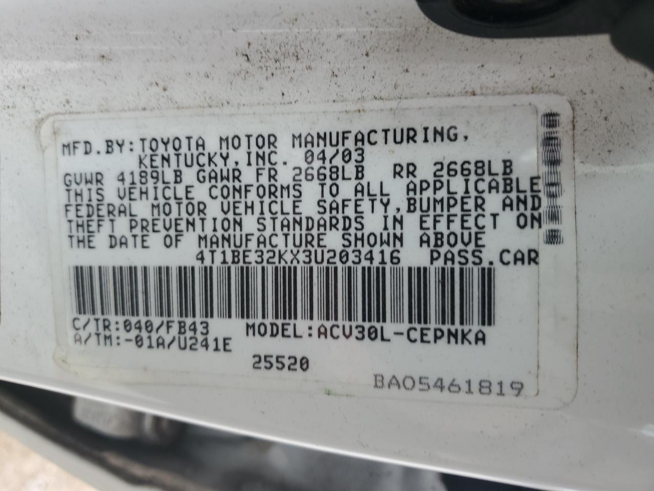 2003 Toyota Camry - Image 12