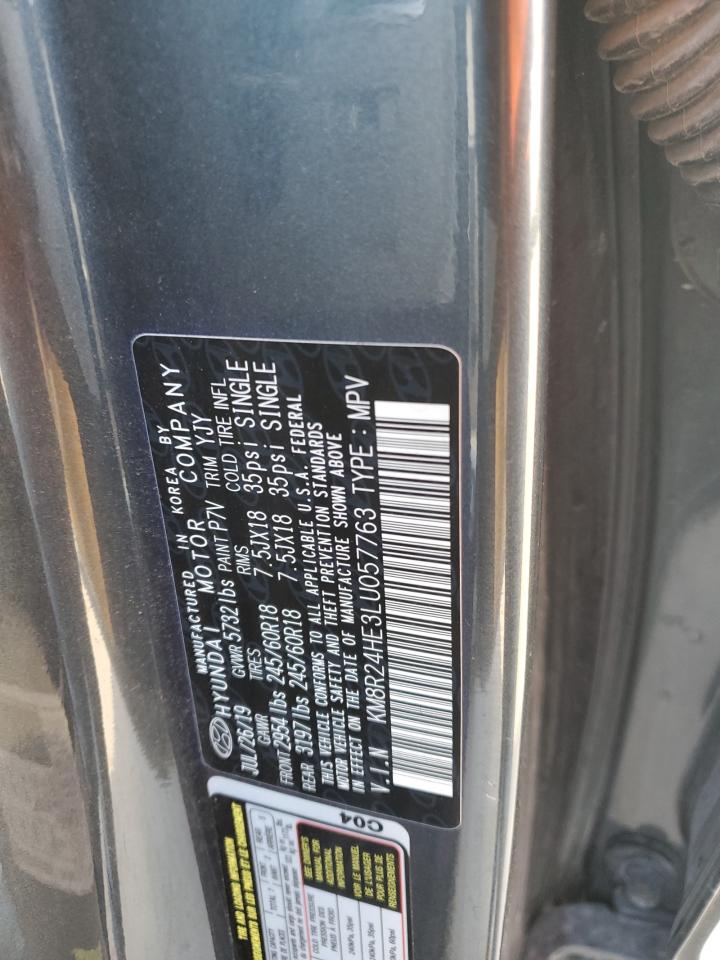 2020 Hyundai Palisade Sel VIN: KM8R24HE3LU057763 Lot: 88737755