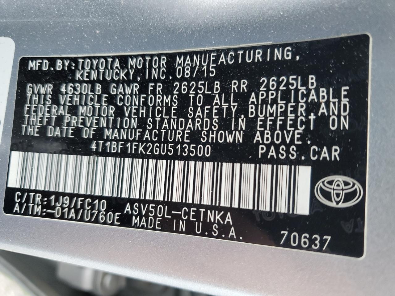 2016 Toyota Camry - Image 13