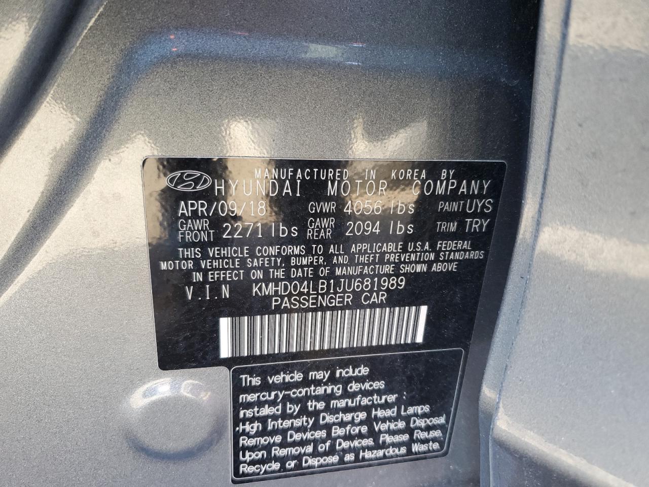2018 Hyundai Elantra - Image 12
