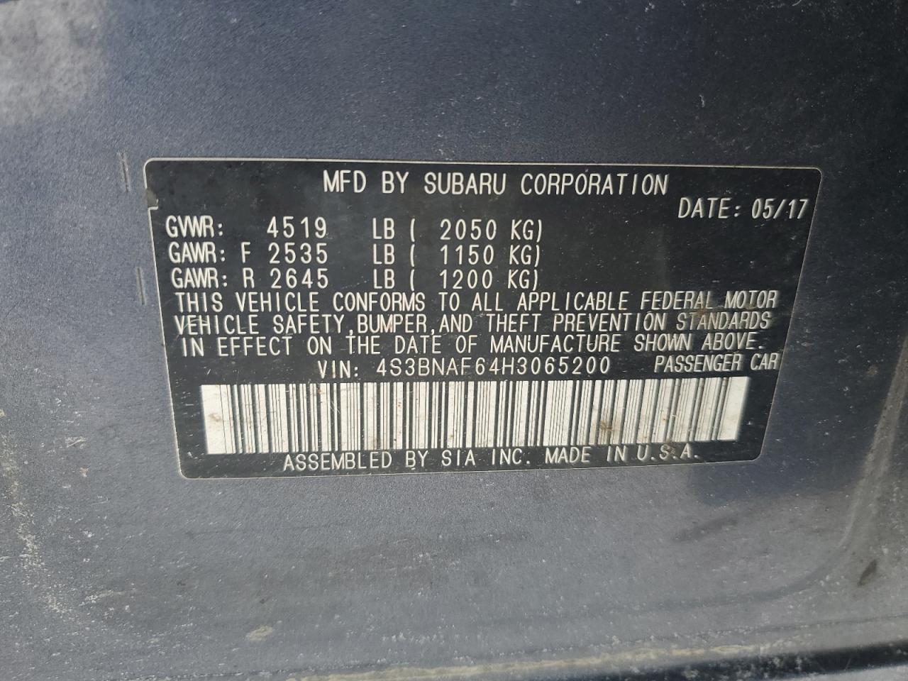 2017 Subaru Legacy - Image 12