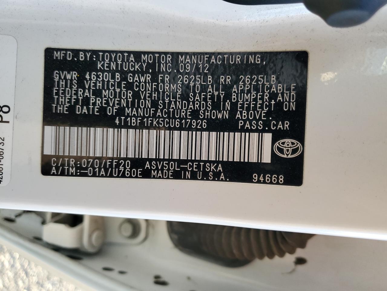 2012 Toyota Camry - Image 12