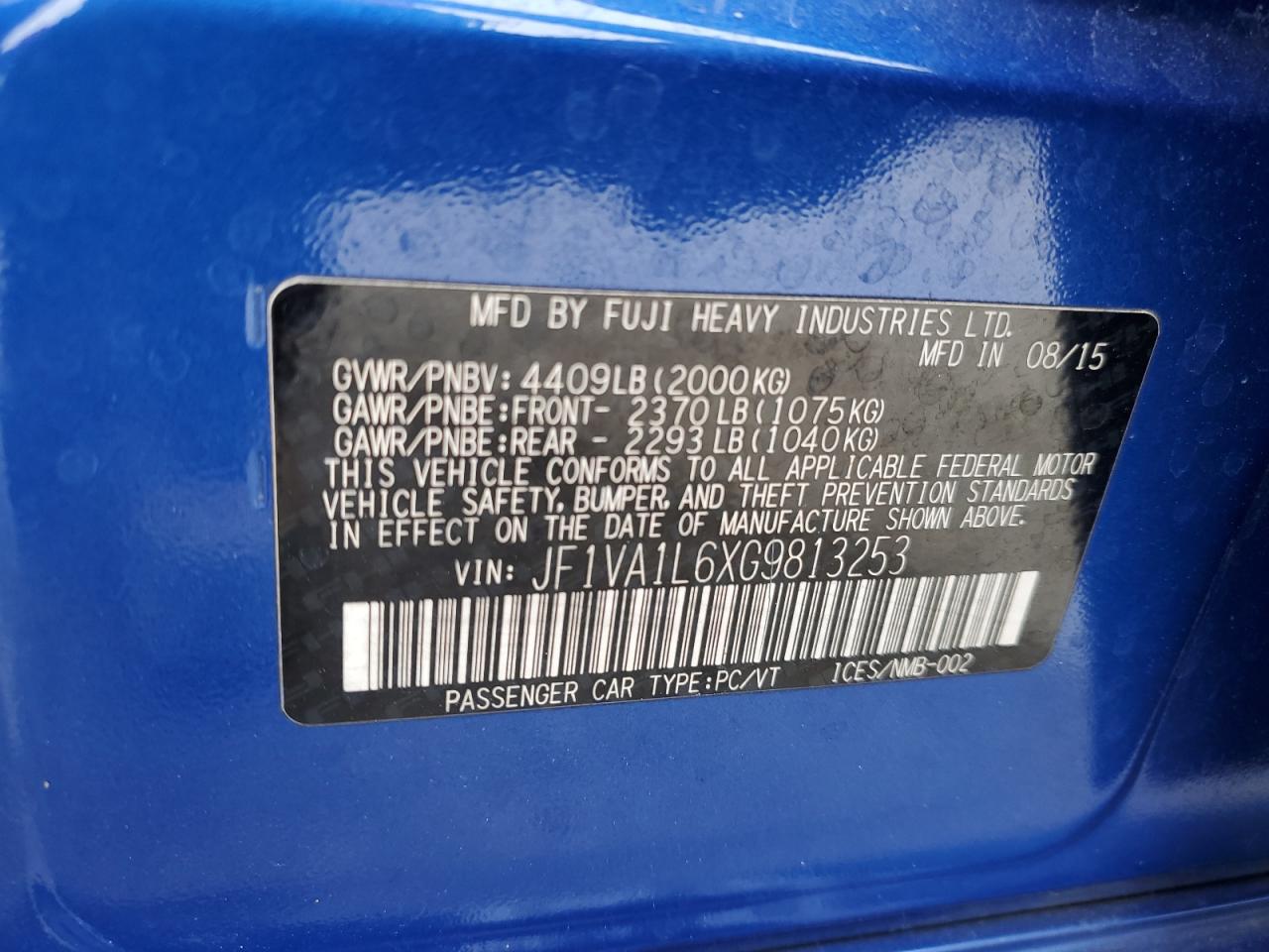 2016 Subaru WRX - Image 14