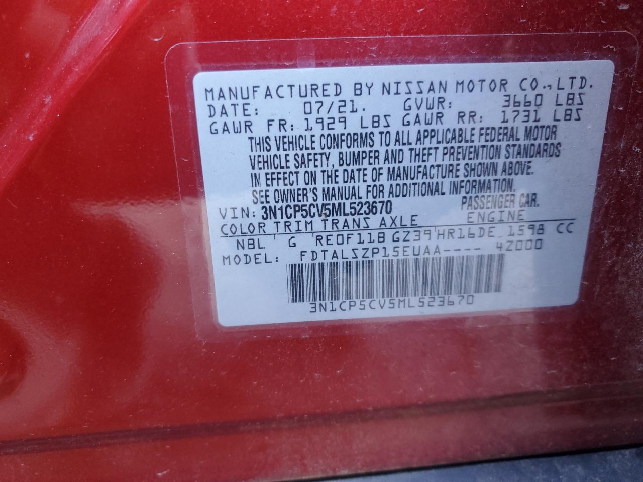 2021 Nissan Kicks - Image 14