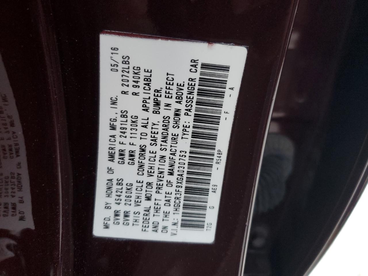 2016 Honda Accord - Image 12
