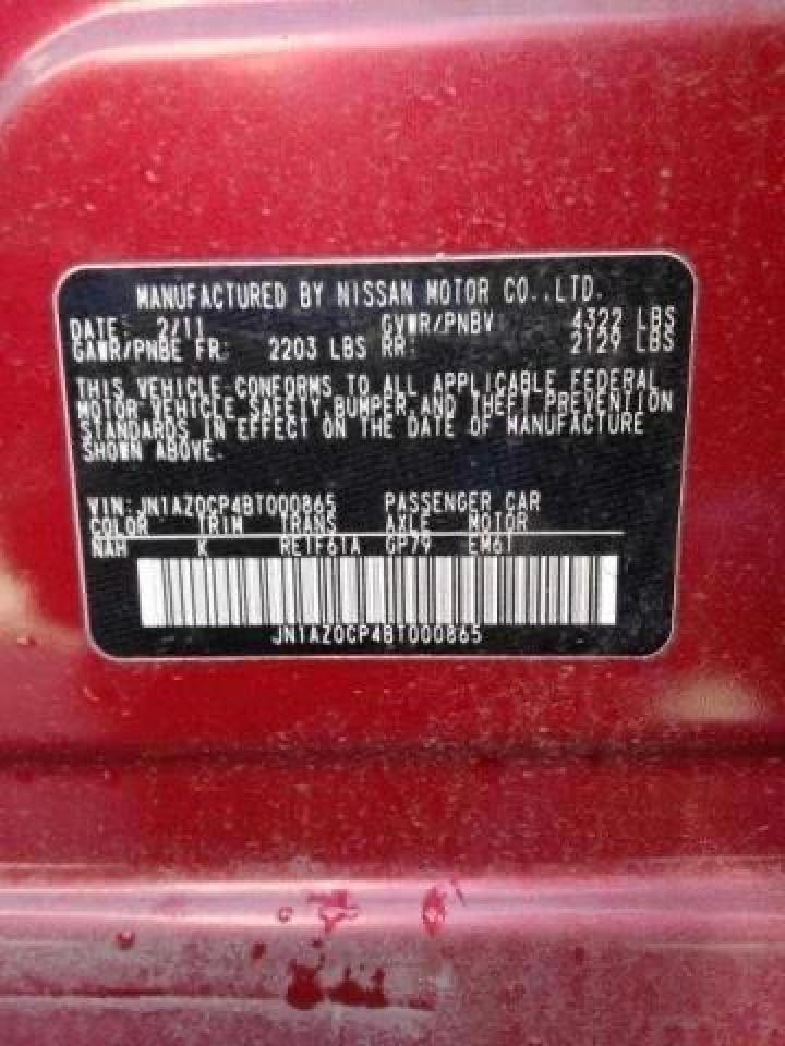 2011 Nissan Leaf Sv VIN: JN1AZ0CP4BT000865 Lot: 88522345