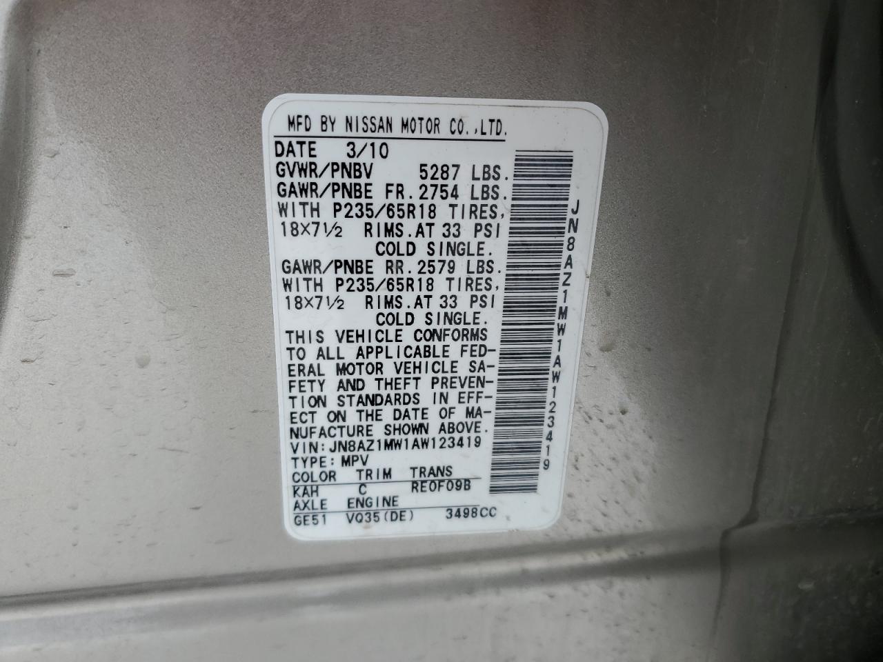 2010 Nissan Murano - Image 14