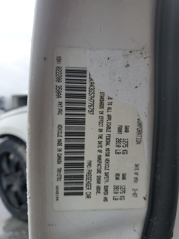 2007 Dodge Charger Se VIN: 2B3KA43G57H776797 Lot: 51591785