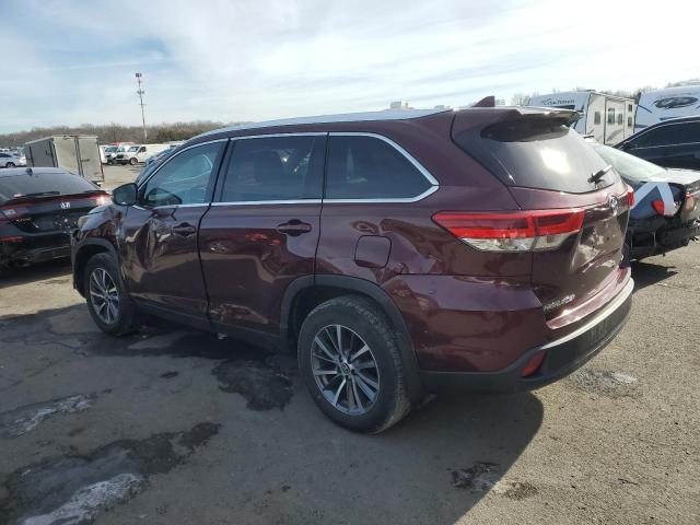  TOYOTA HIGHLANDER 2019 Бургунді