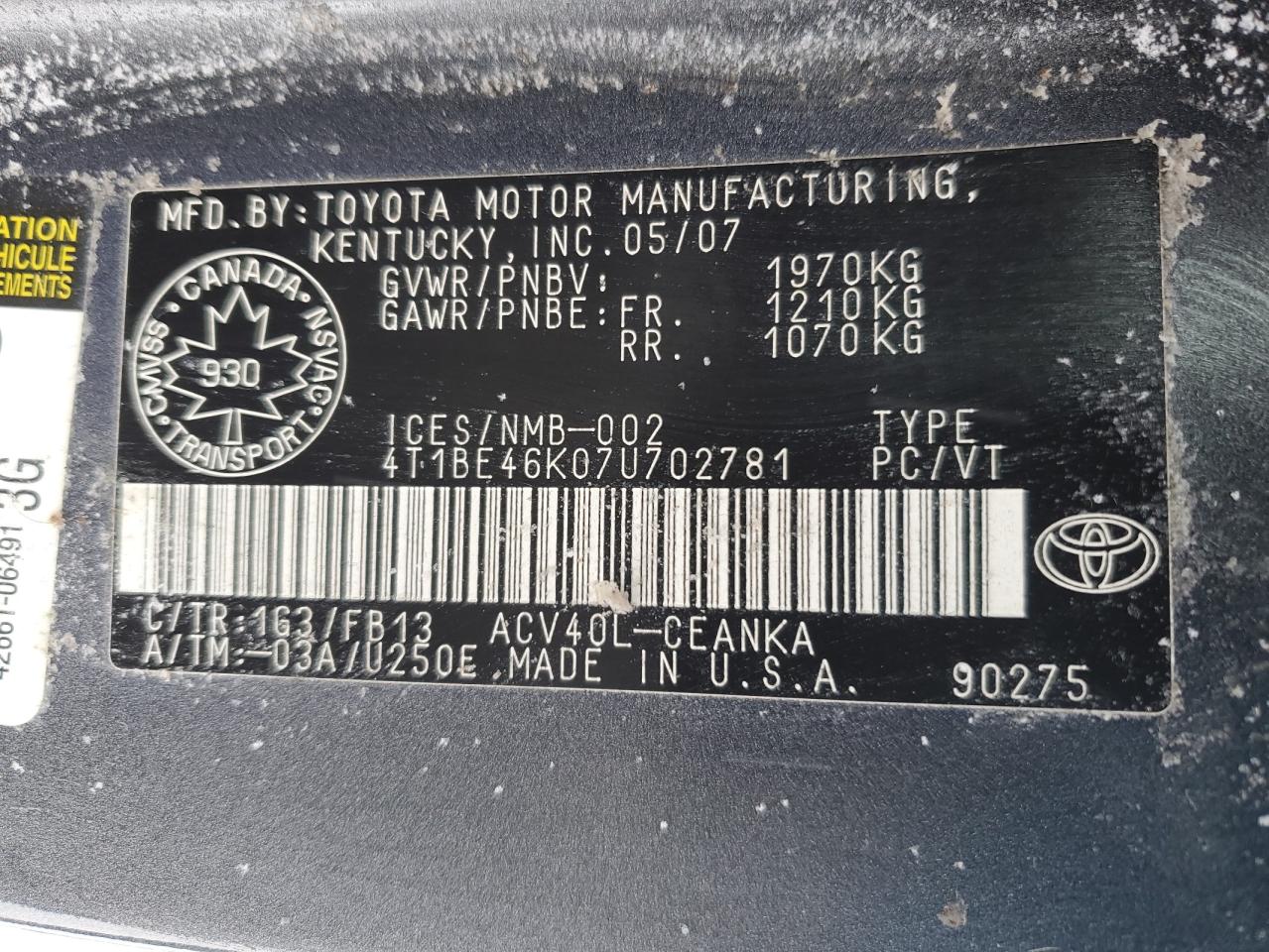 2007 Toyota Camry - Image 13