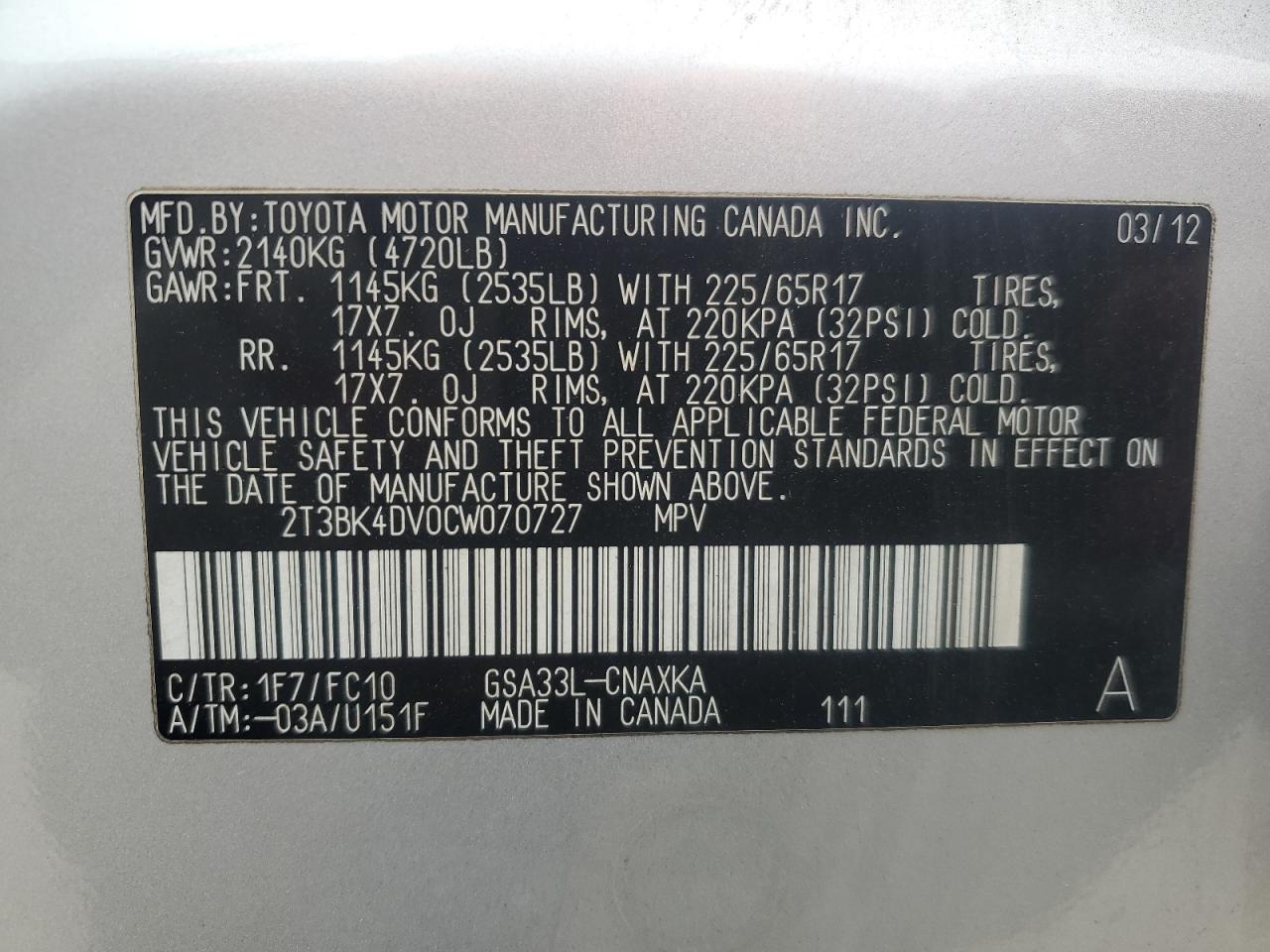 2012 Toyota RAV 4 - Image 13