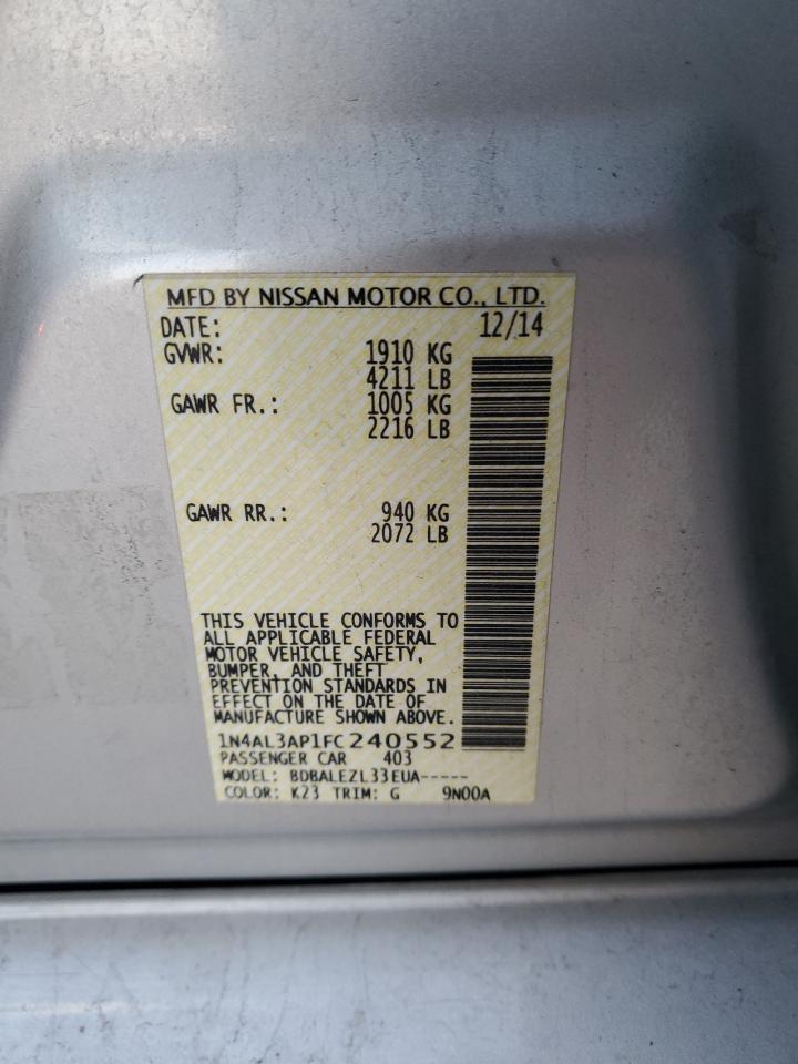 VIN 1N4AL3AP1FC240552 2015 NISSAN ALTIMA no.12