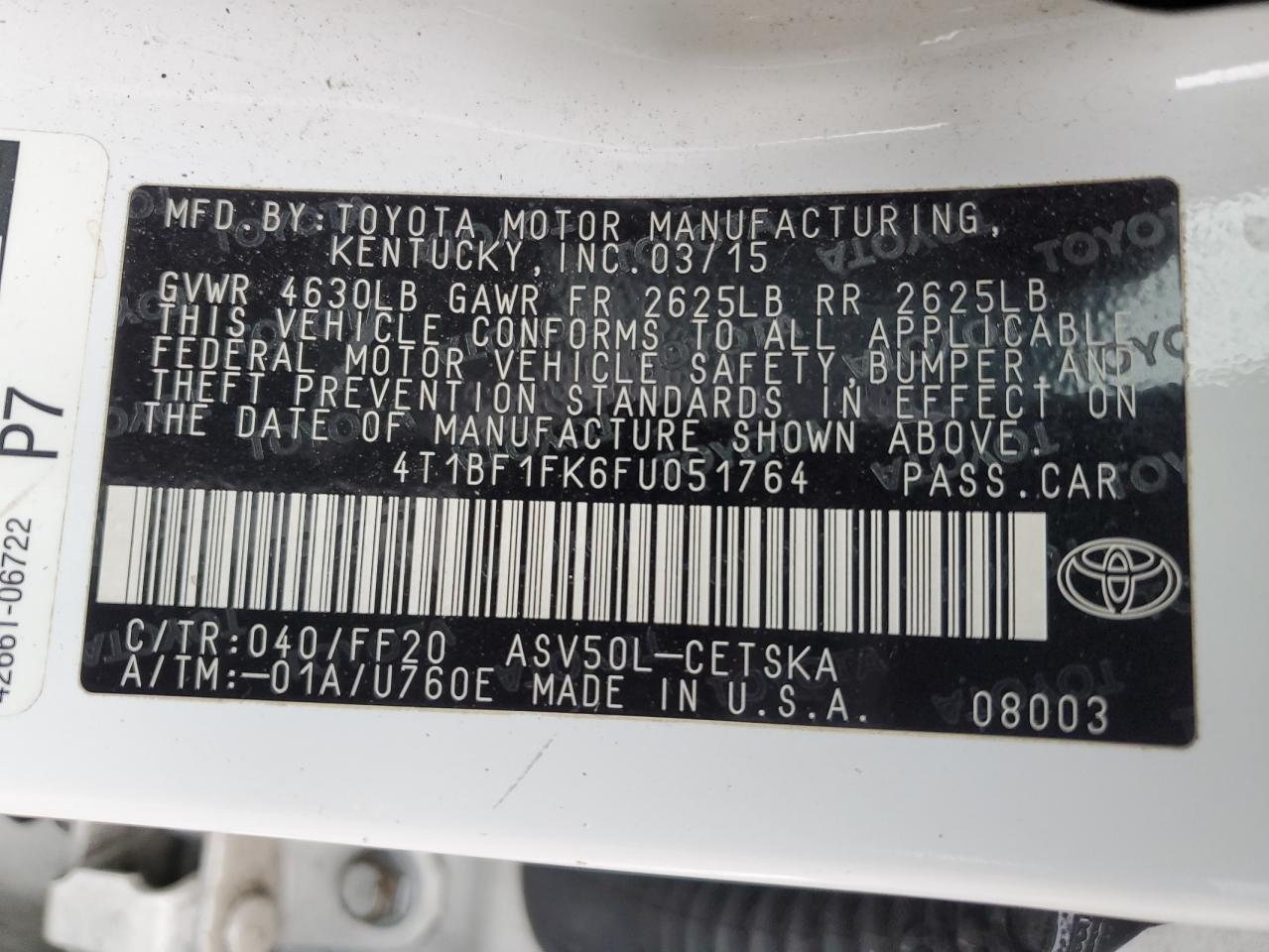 2015 Toyota Camry - Image 12