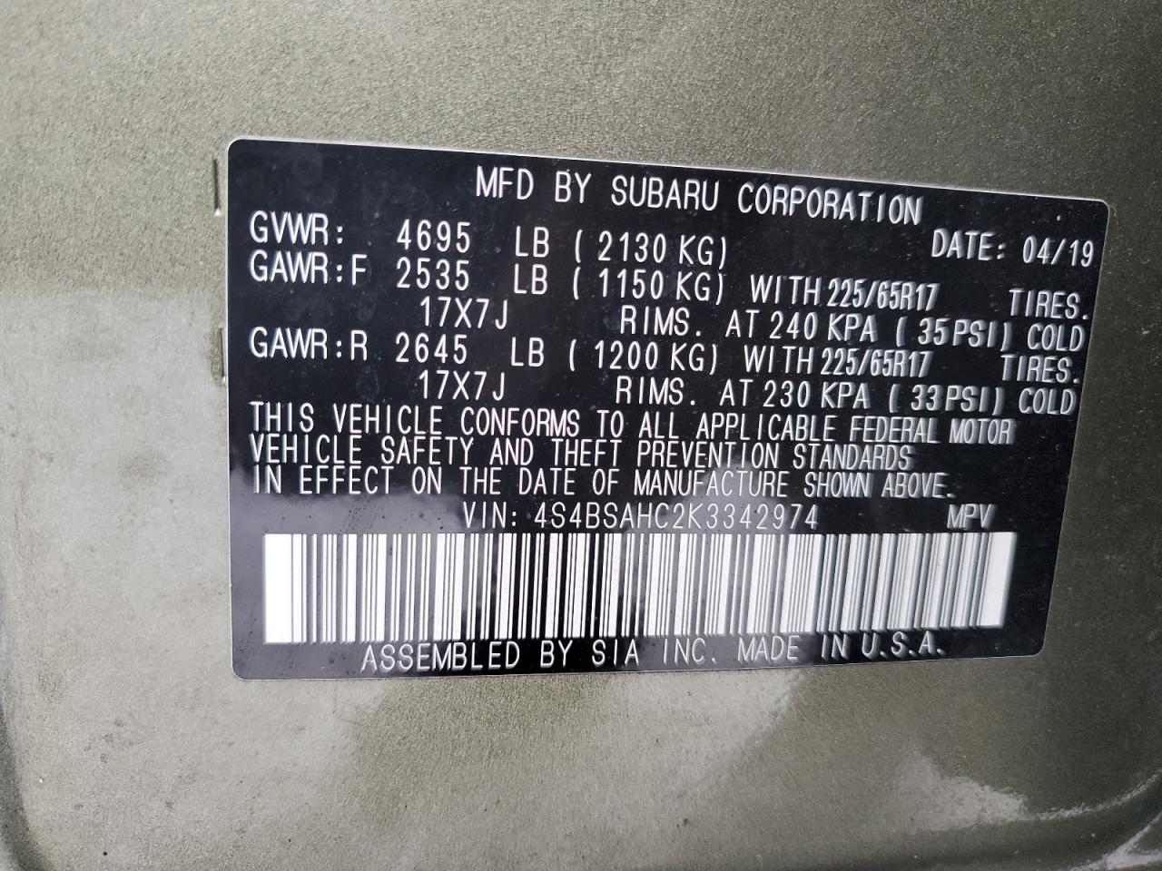 2019 Subaru Outback - Image 12