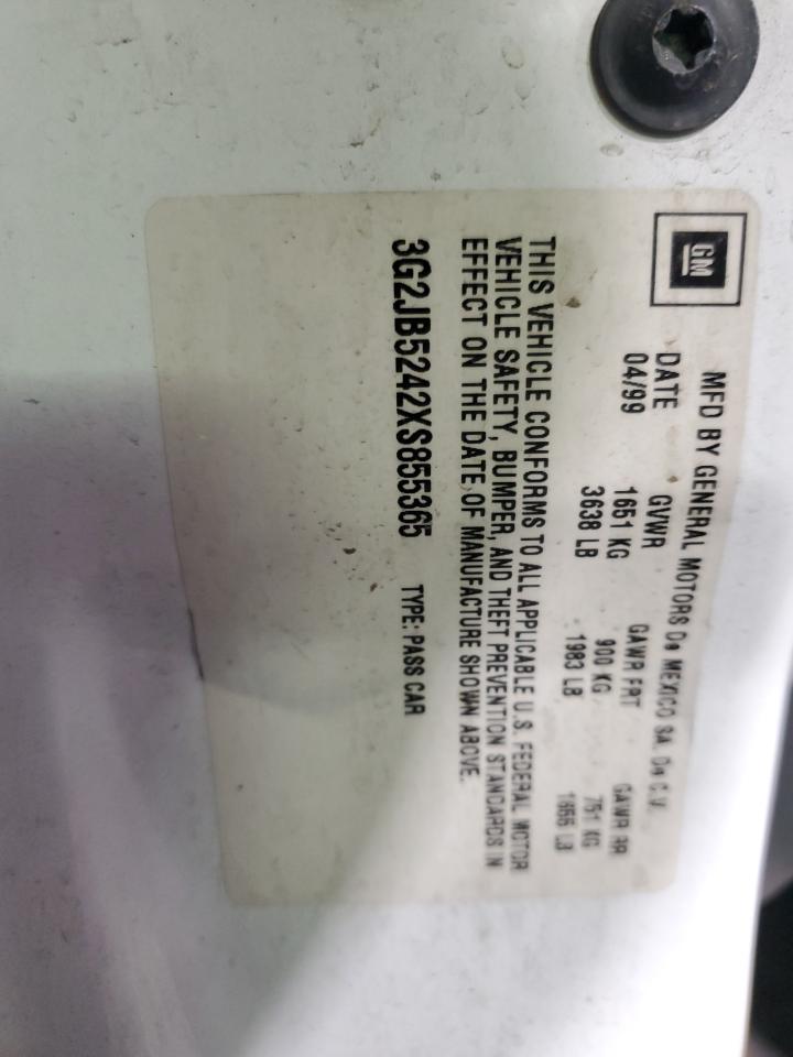 1999 Pontiac Sunfire Se VIN: 855365 Lot: 89024305