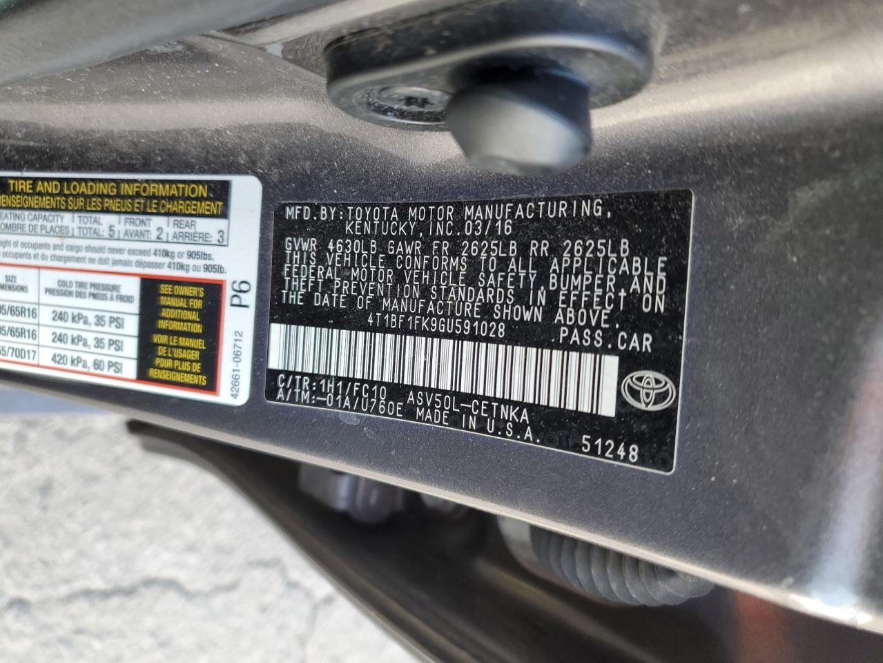 2016 Toyota Camry - Image 12