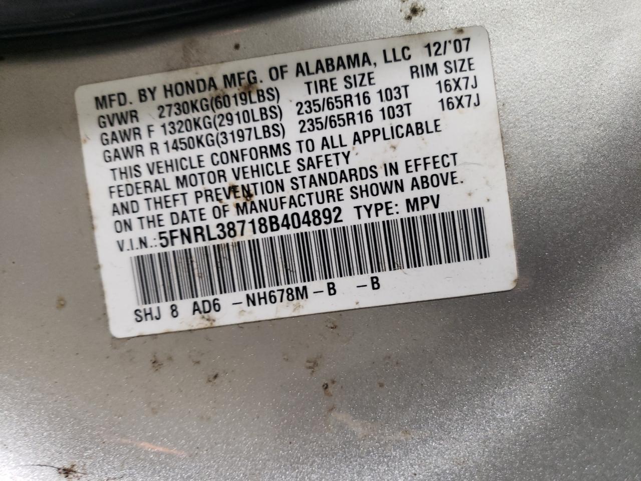 2008 Honda Odyssey - Image 12