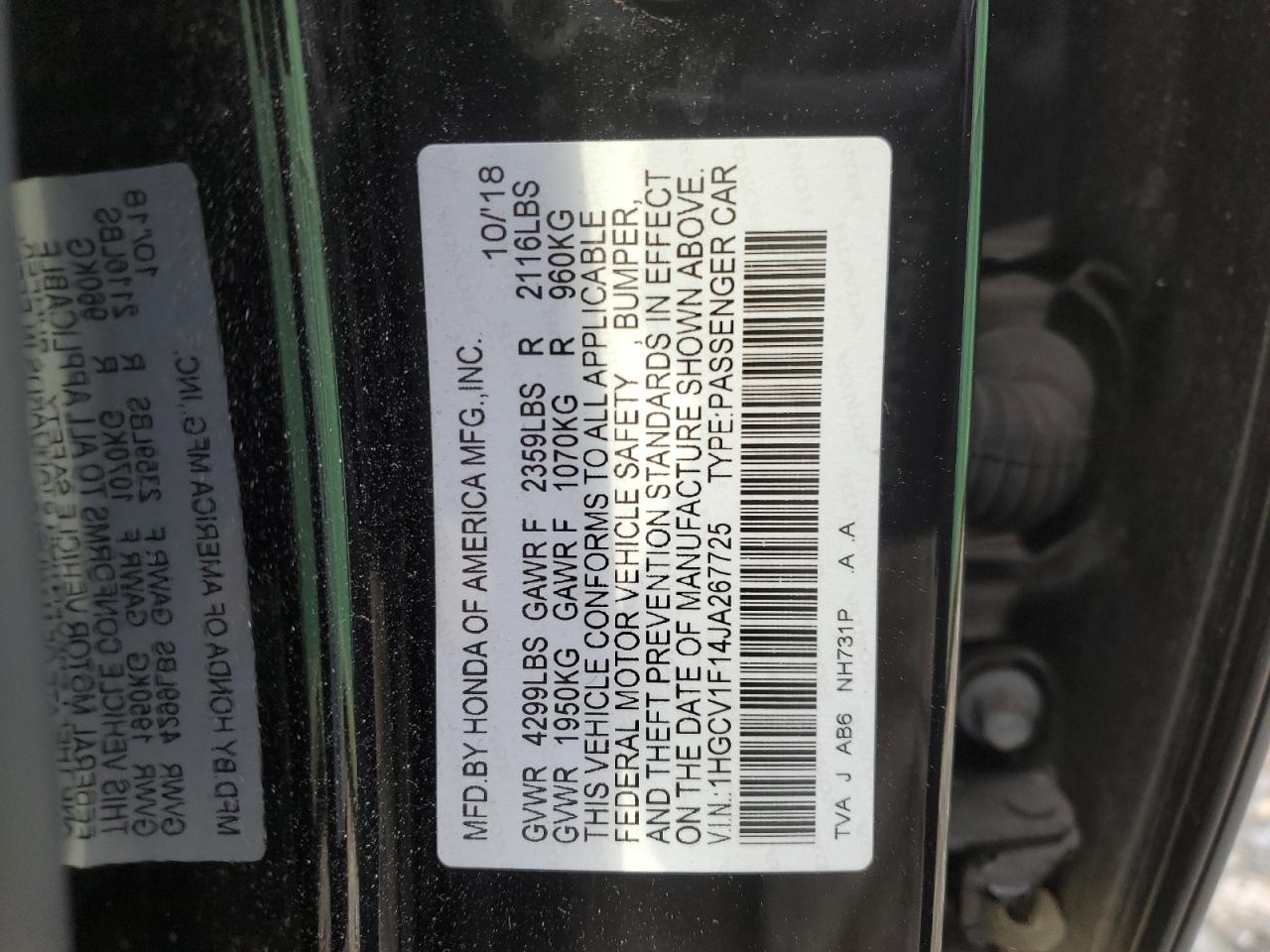 2018 Honda Accord - Image 13