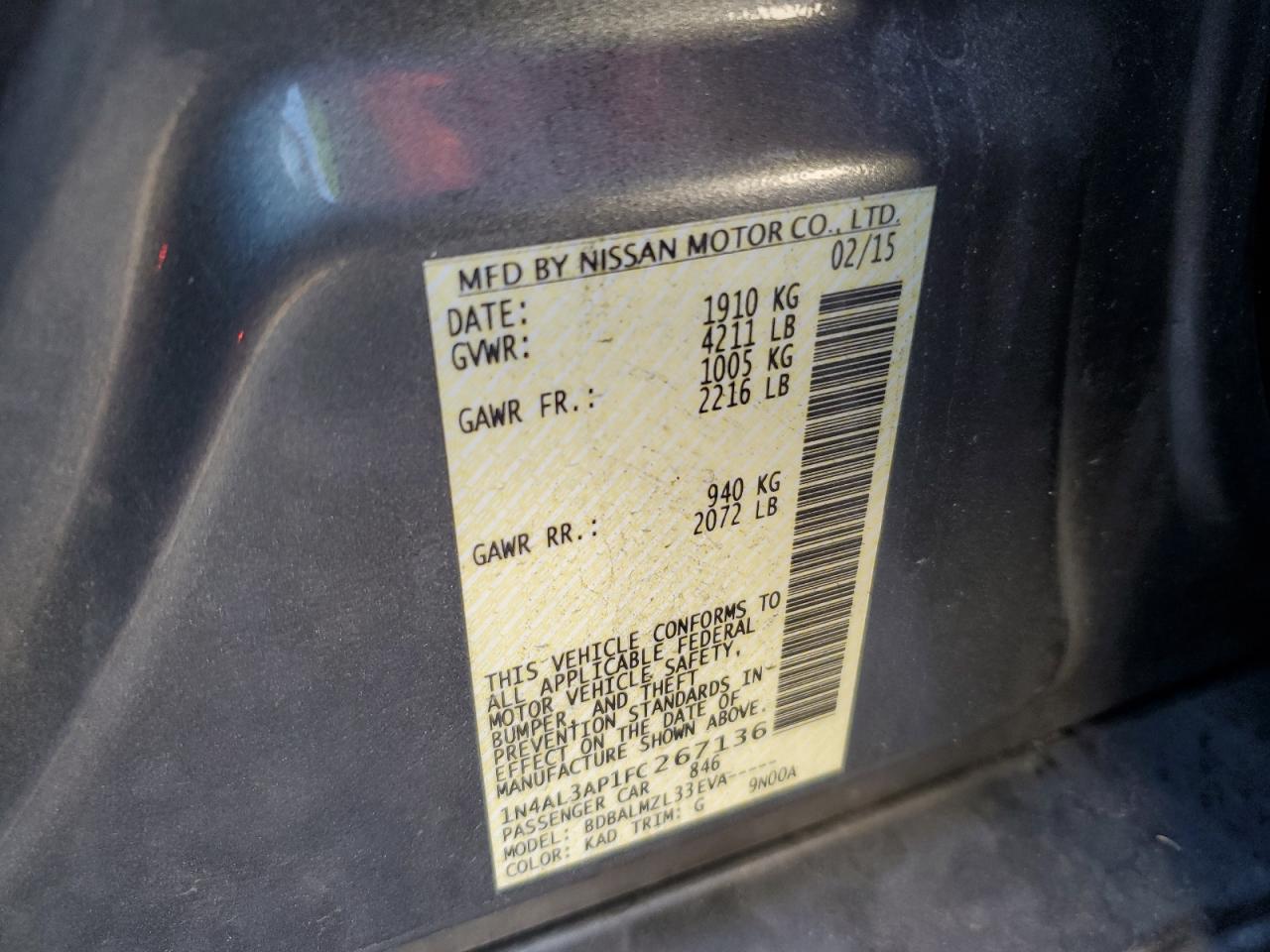 2015 Nissan Altima - Image 14