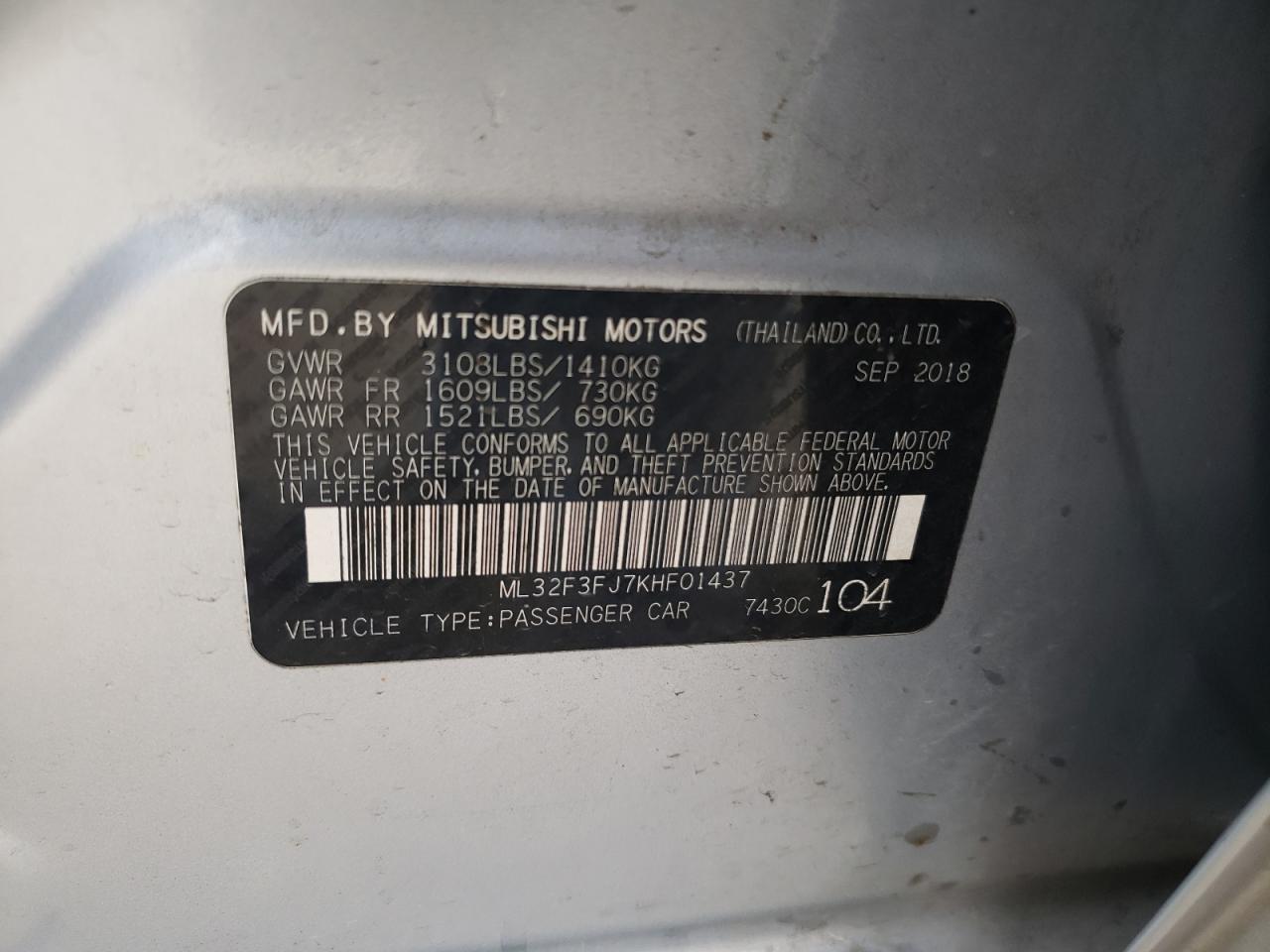 2019 Mitsubishi Mirage - Image 12