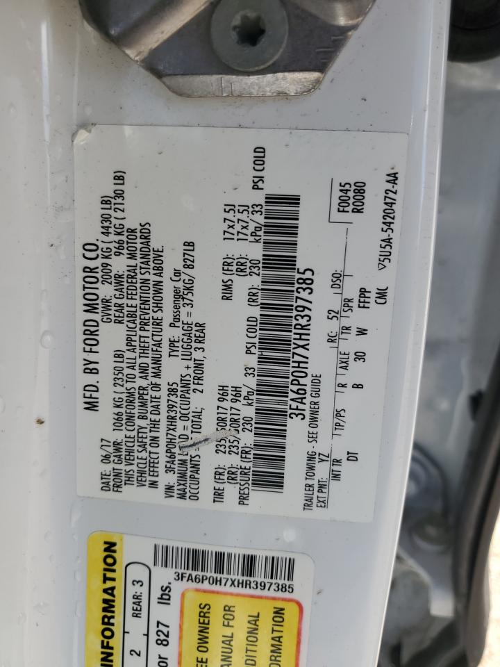 3FA6P0H7XHR397385 2017 FORD FUSION - Image 12