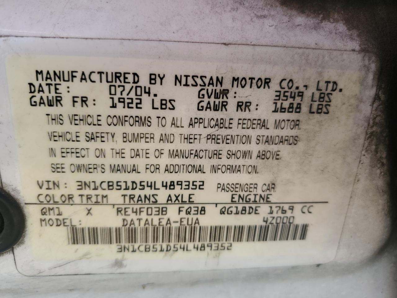 2004 Nissan Sentra - Image 12