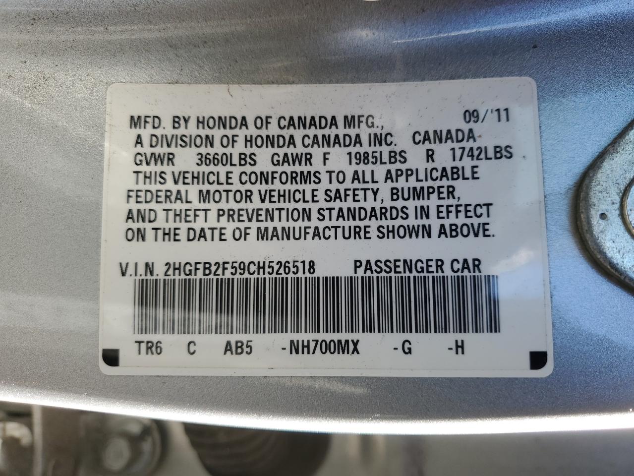 2012 Honda Civic - Image 12