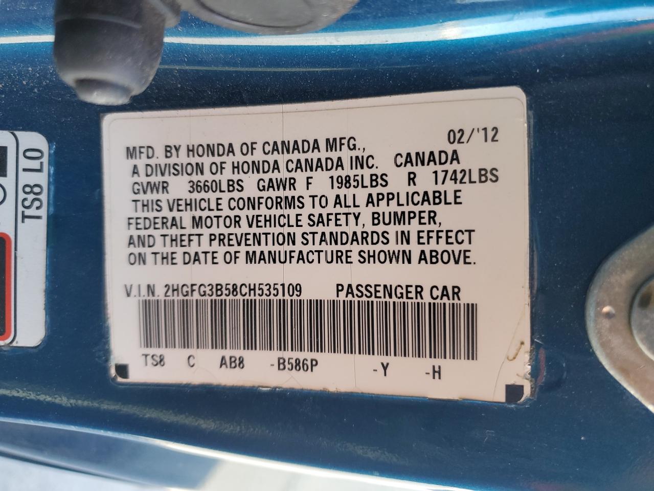 2012 Honda Civic - Image 12