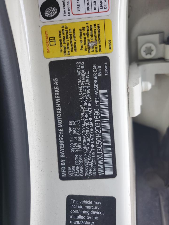 2017 Mini Cooper S VIN: WMWXU3C50H2D31690 Lot: 86599104