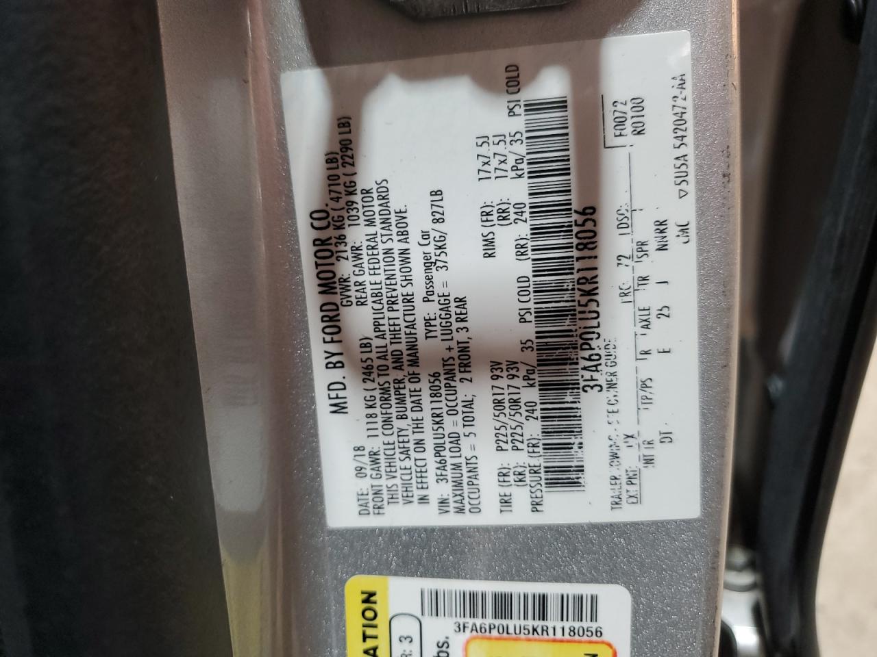 2019 Ford Fusion - Image 12