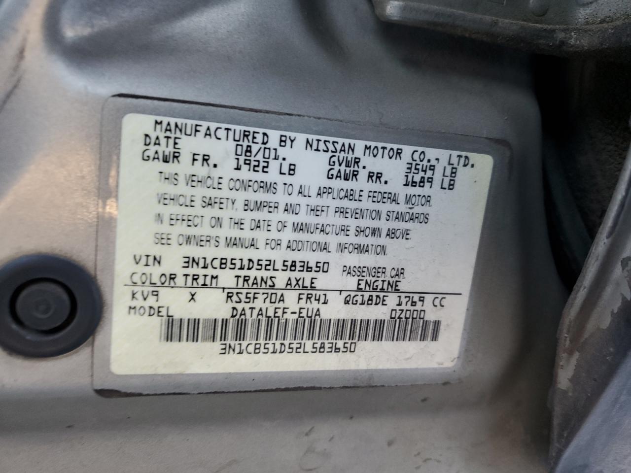 2002 Nissan Sentra - Image 14