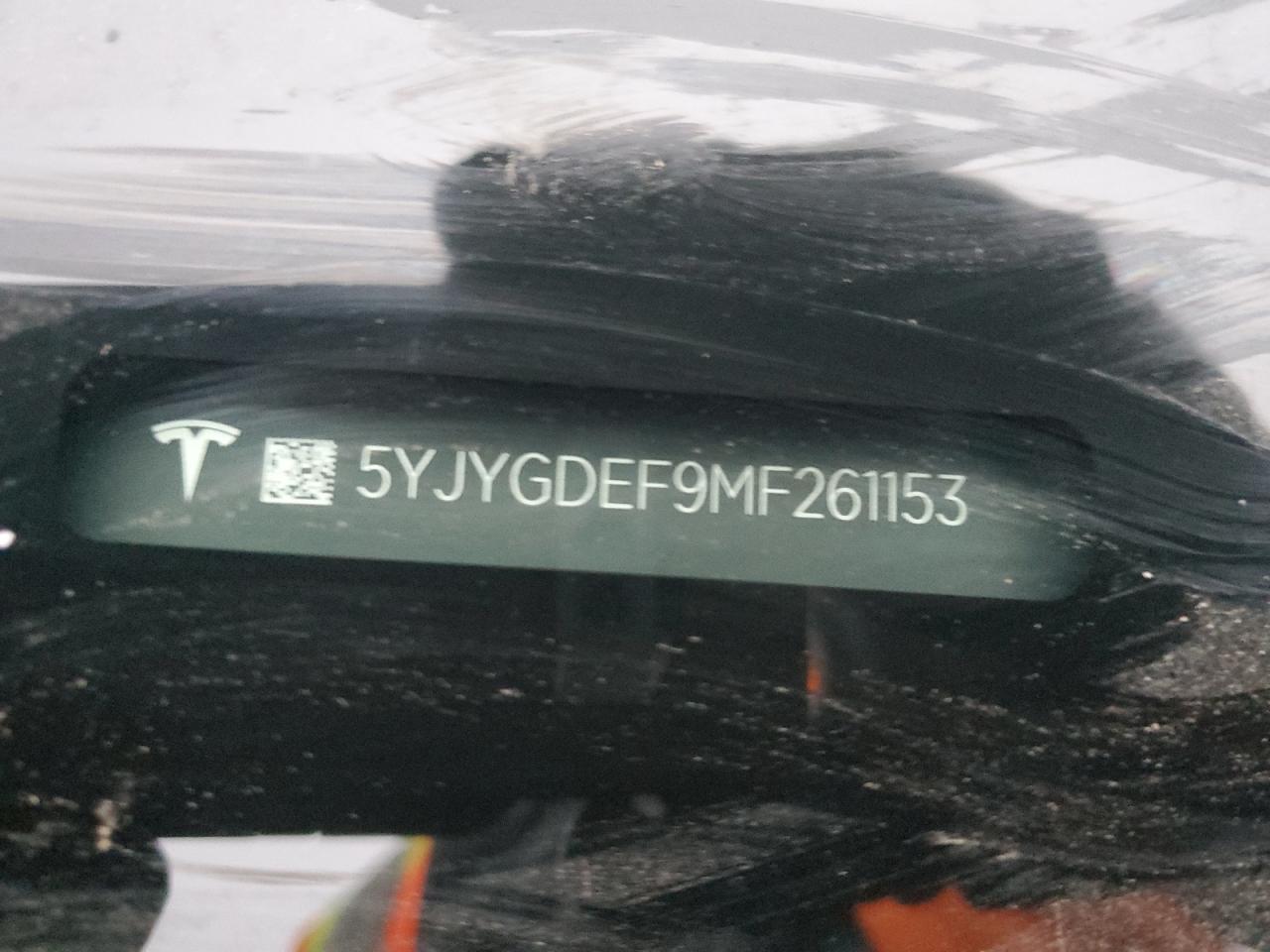 2021 Tesla Model Y VIN: 5YJYGDEF9MF261153 Lot: 86835424