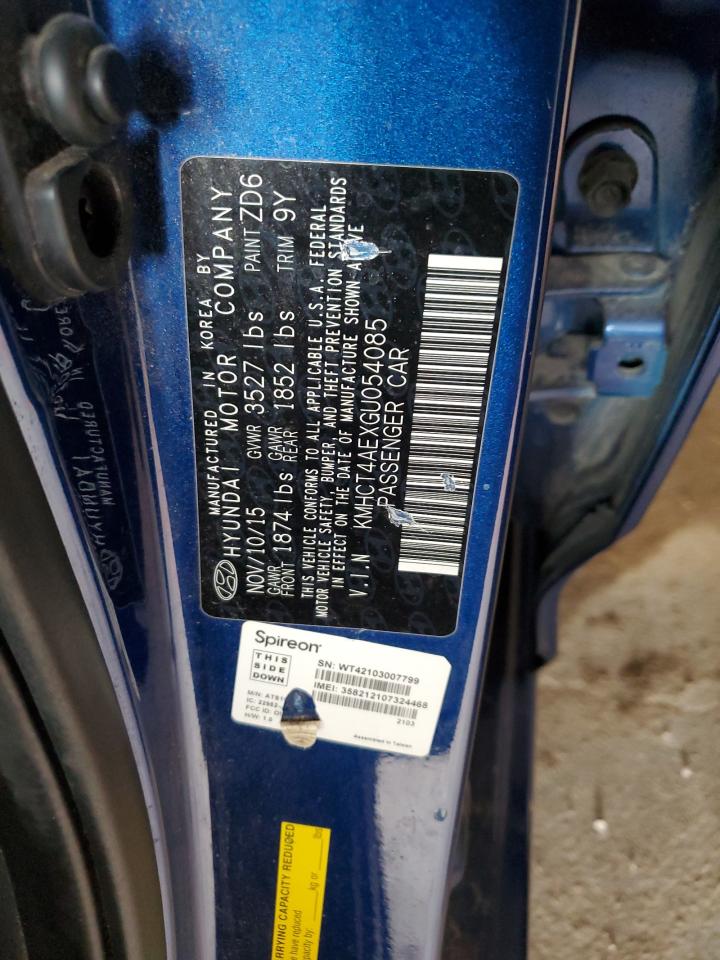 2016 Hyundai Accent Se VIN: KMHCT4AEXGU054085 Lot: 87285434