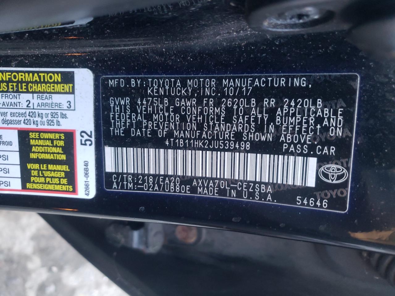 2018 Toyota Camry - Image 12