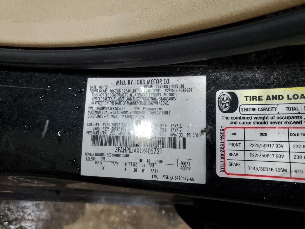 2012 Ford Fusion - Image 15