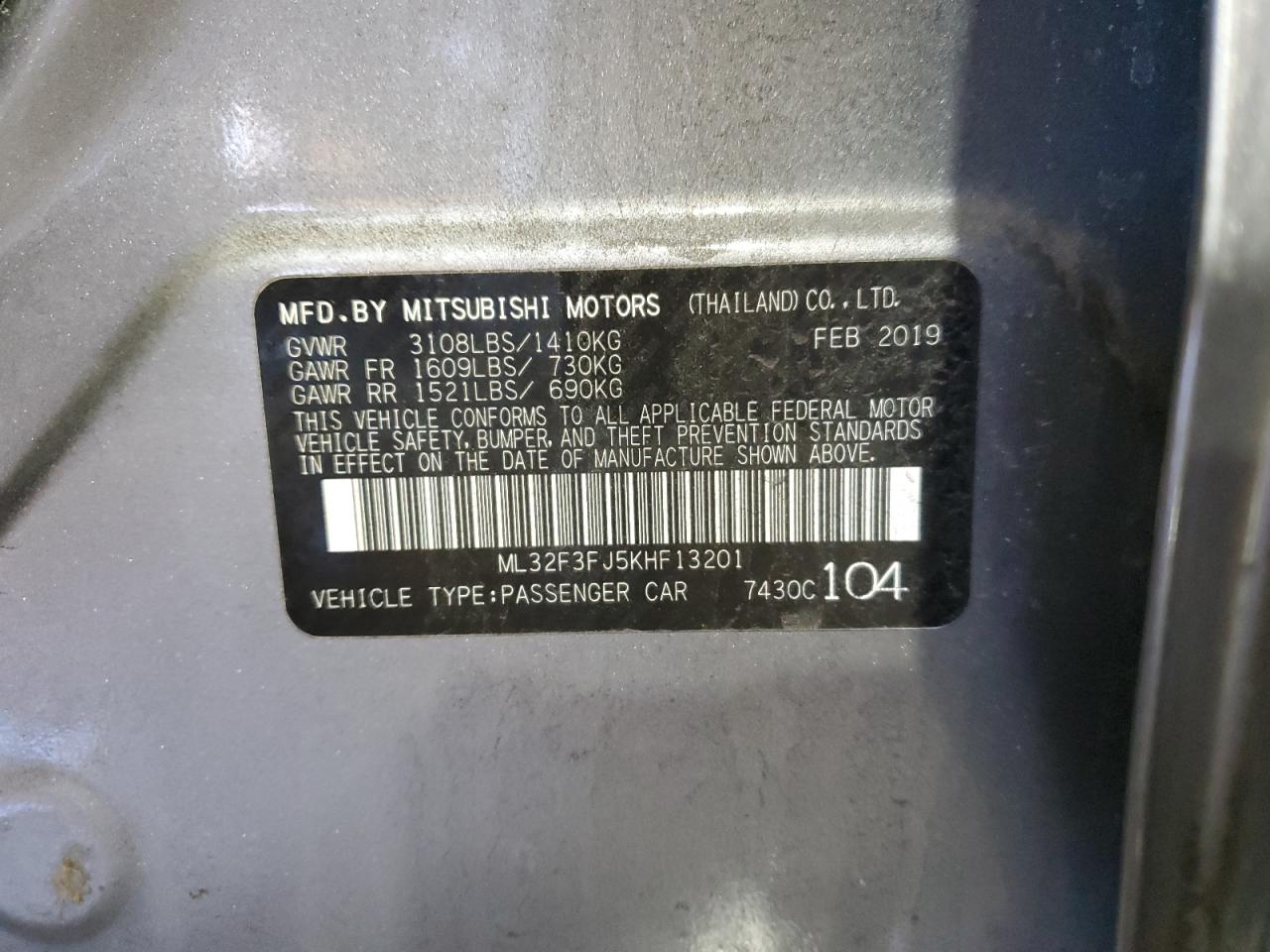 2019 Mitsubishi Mirage - Image 13