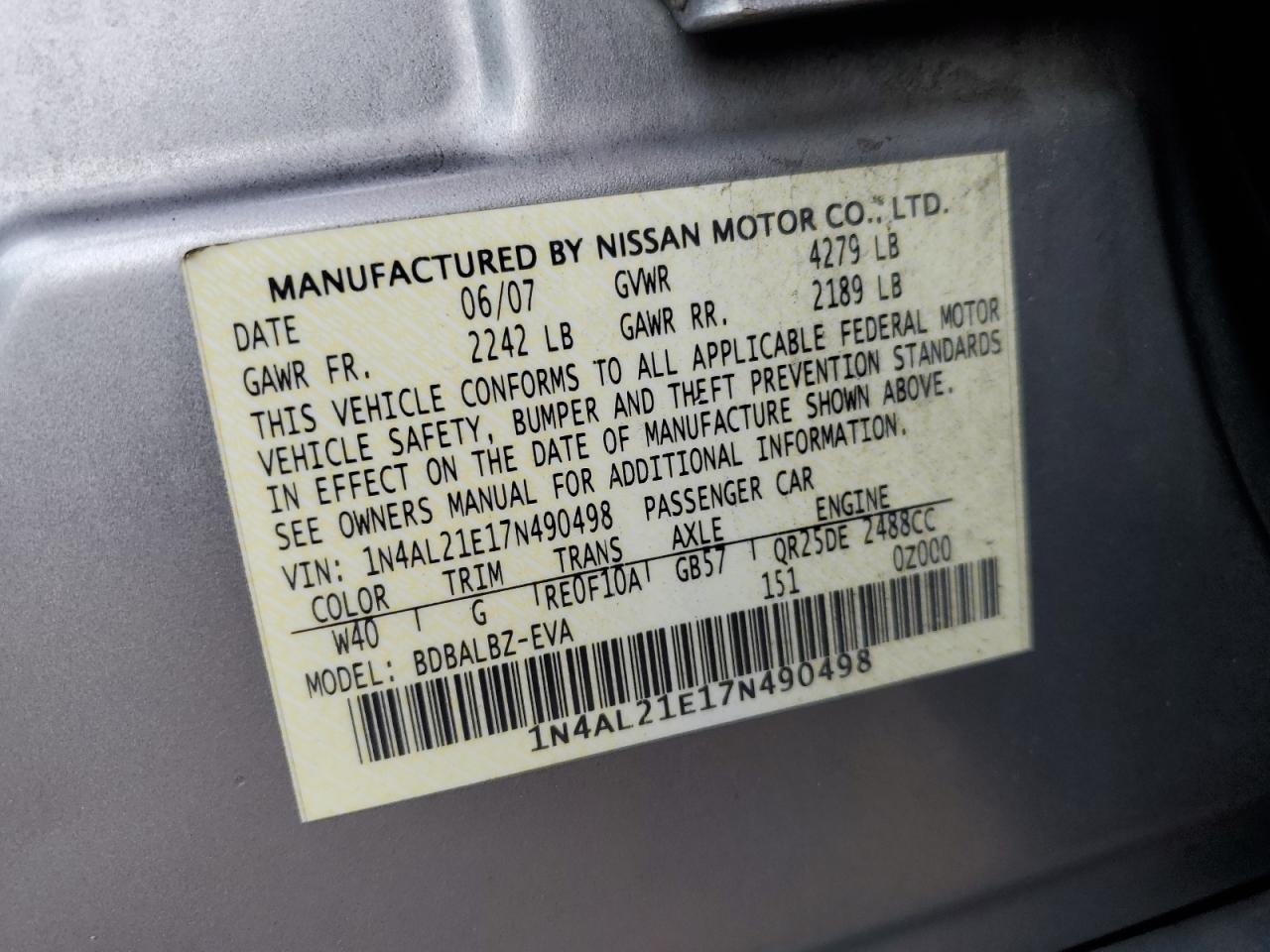 2007 Nissan Altima - Image 12