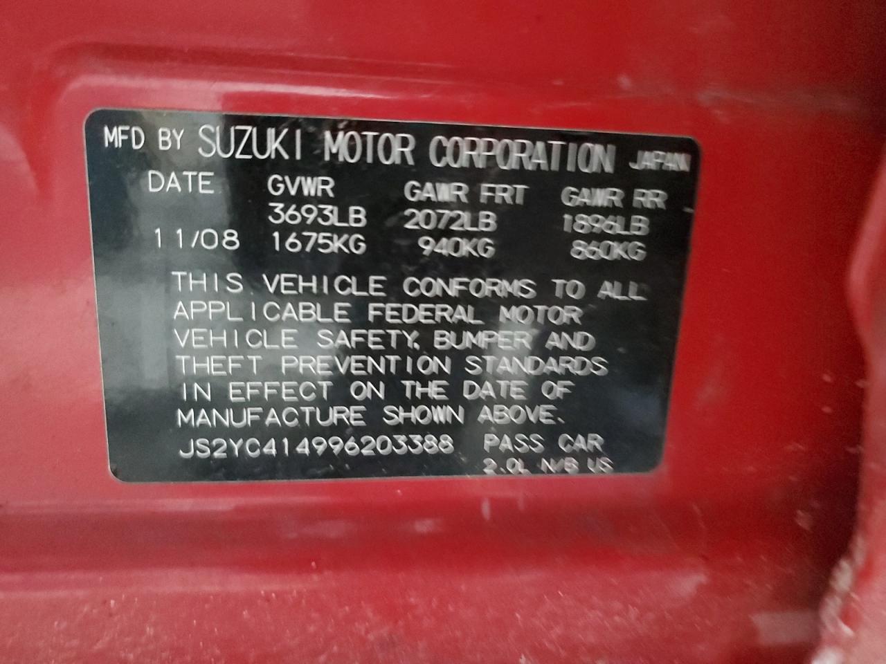 2009 Suzuki SX4 - Image 12