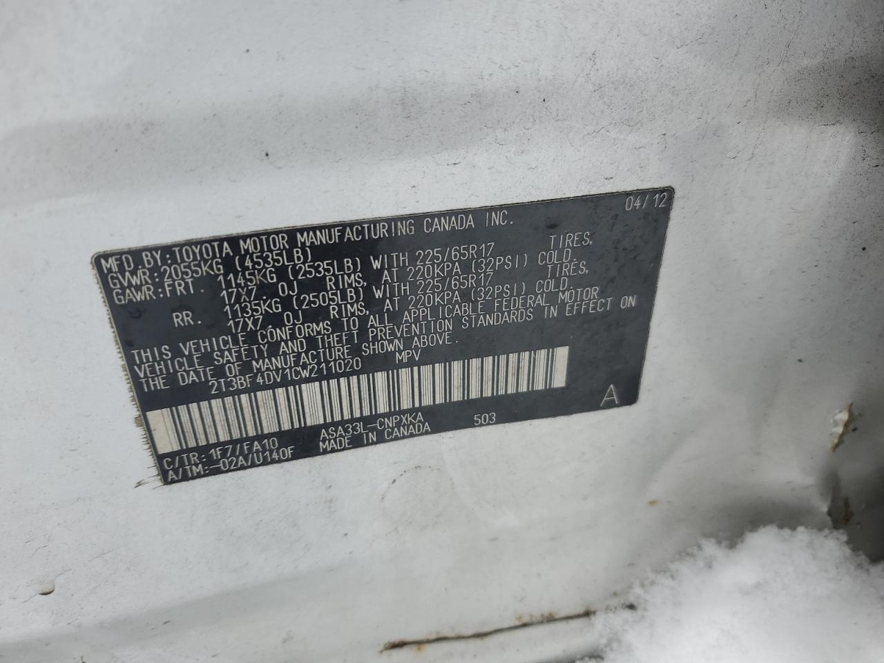 2012 Toyota RAV 4 - Image 13