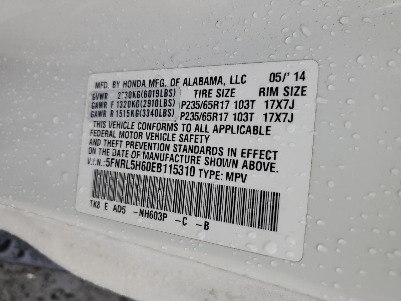 2014 Honda Odyssey - Image 14