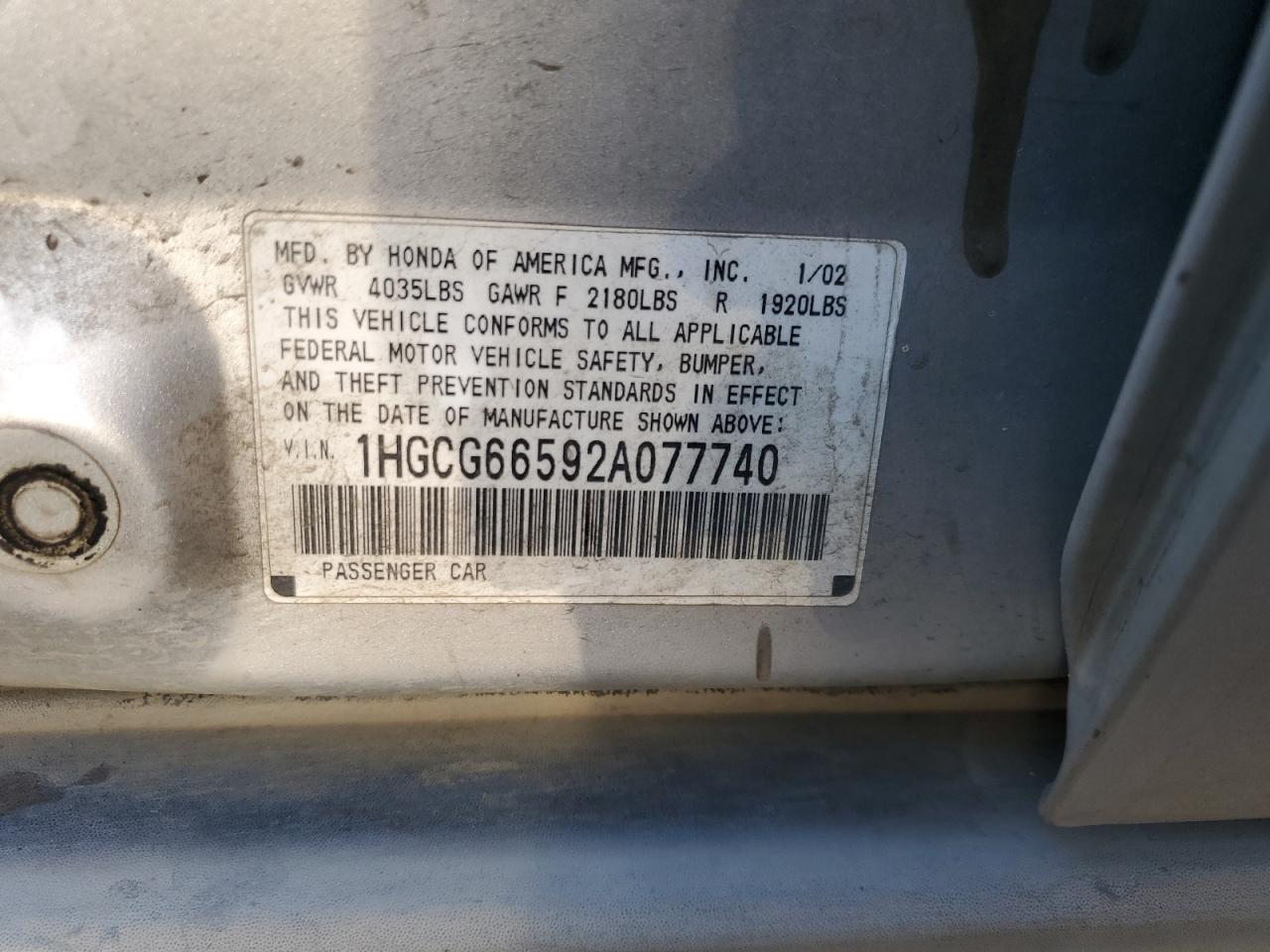 2002 Honda Accord - Image 12