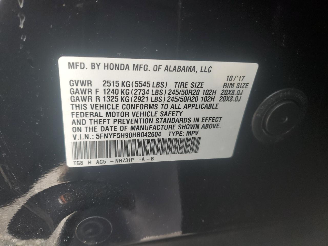 2017 Honda Pilot - Image 15