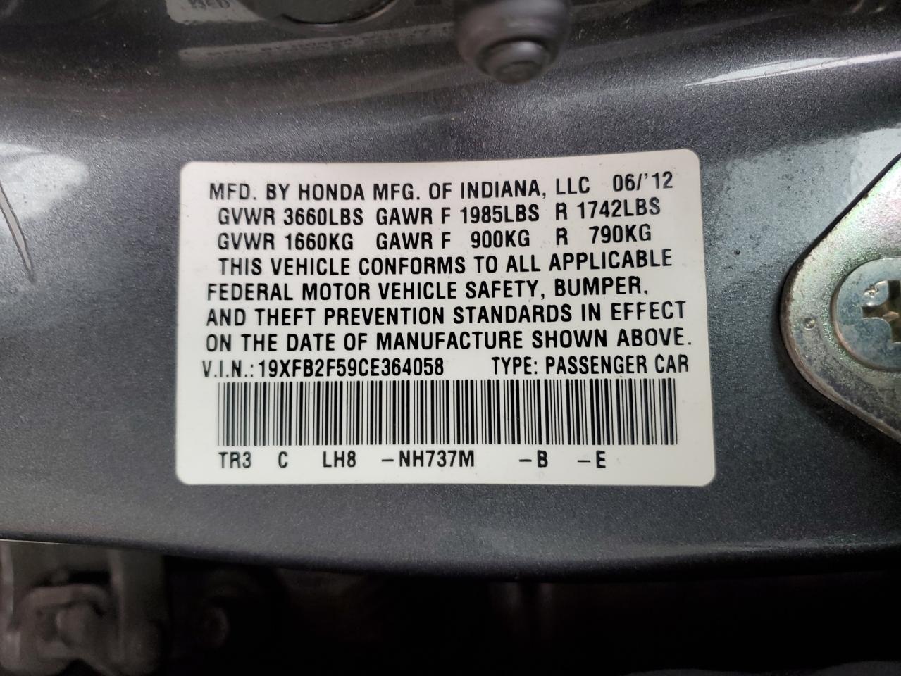 2012 Honda Civic - Image 12