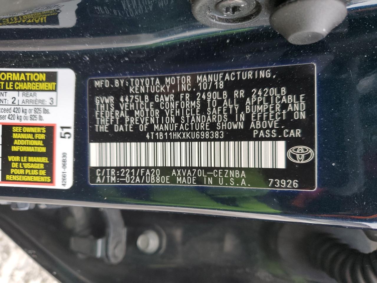 2019 Toyota Camry - Image 14