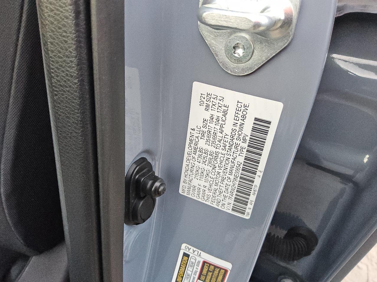 2022 Honda Cr-V Se VIN: 7FARW2H79NE006542 Lot: 87826685