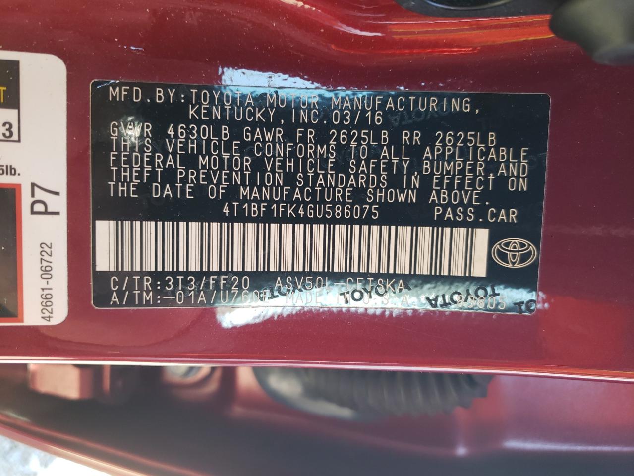 2016 Toyota Camry - Image 13