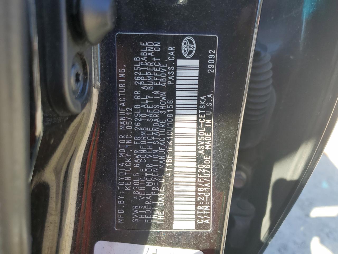 2012 Toyota Camry - Image 13